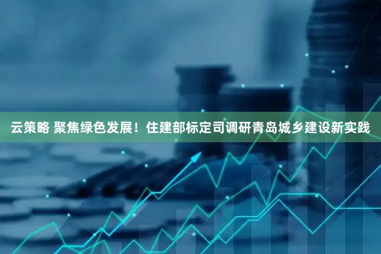 云策略 聚焦绿色发展！住建部标定司调研青岛城乡建设新实践