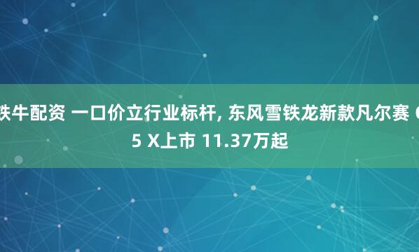 铁牛配资 一口价立行业标杆, 东风雪铁龙新款凡尔赛 C5 X上市 11.37万起